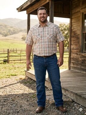 Ariat Men's Retro Fitted Short Sleeve Western Pearl Snap Shirt Size 3XL